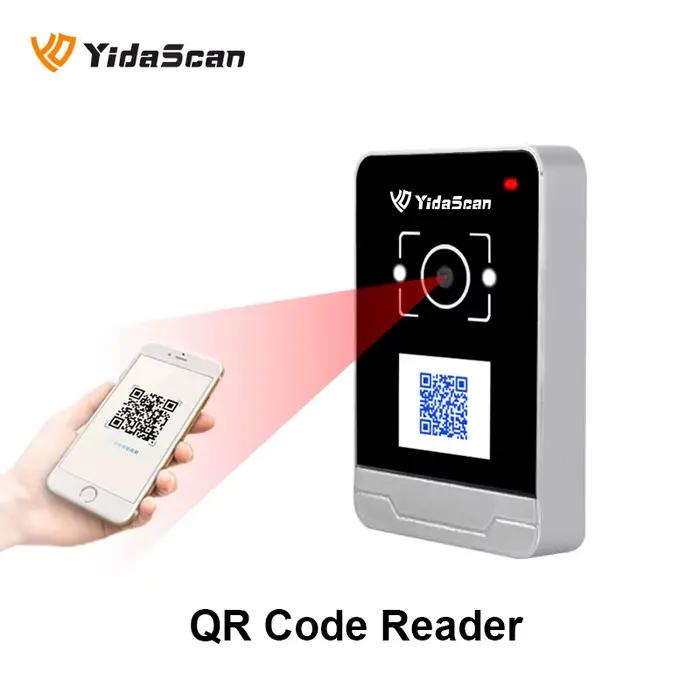 Lecteur de code QR Contrôle d'accès NFC RFID Extérieur IP65 Étanche TCP/IP WiFi Bluetooth Alimentation sur LAN Wiegand