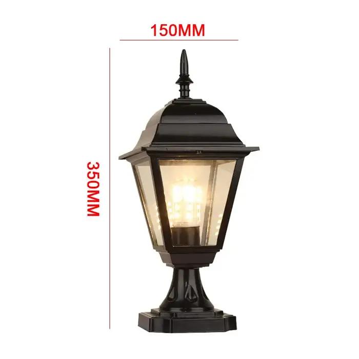Lampes de colonne minimalistes de style européen pour clôture extérieure de villa