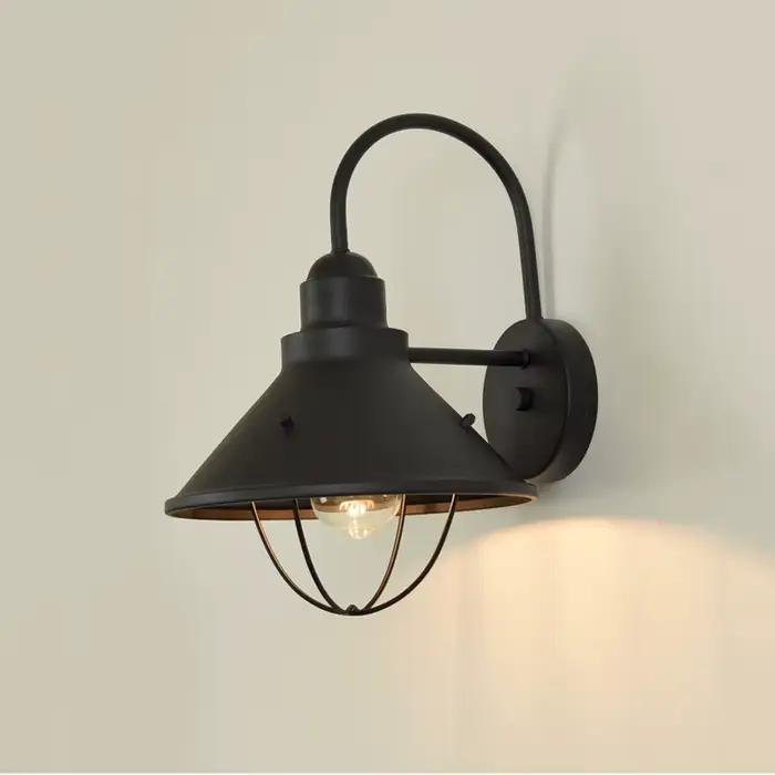 Lampe murale vintage en métal noir pour éclairage quotidien, applicable à salon, chambre à coucher, entrée, étude et salle de bain