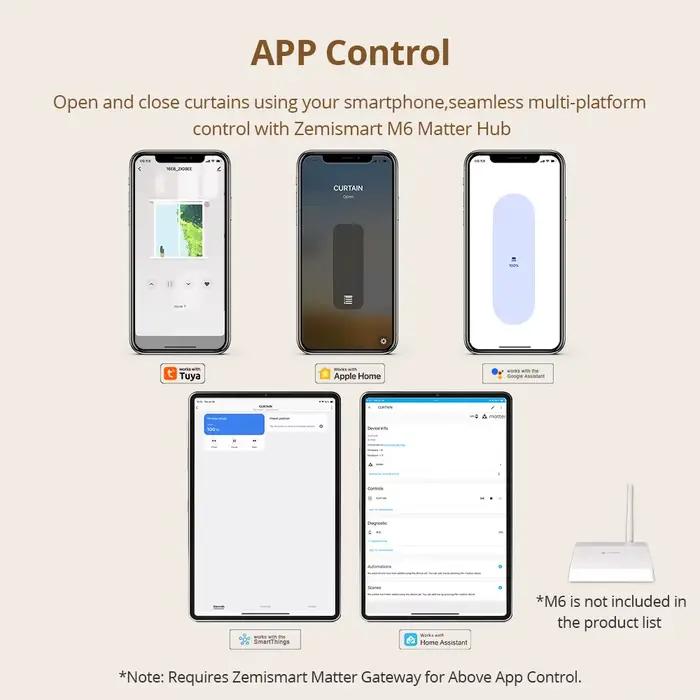 Zemismart Zigbee moteur de stores roulants électriques pour 17 25 28mm Tube alimenté par batterie