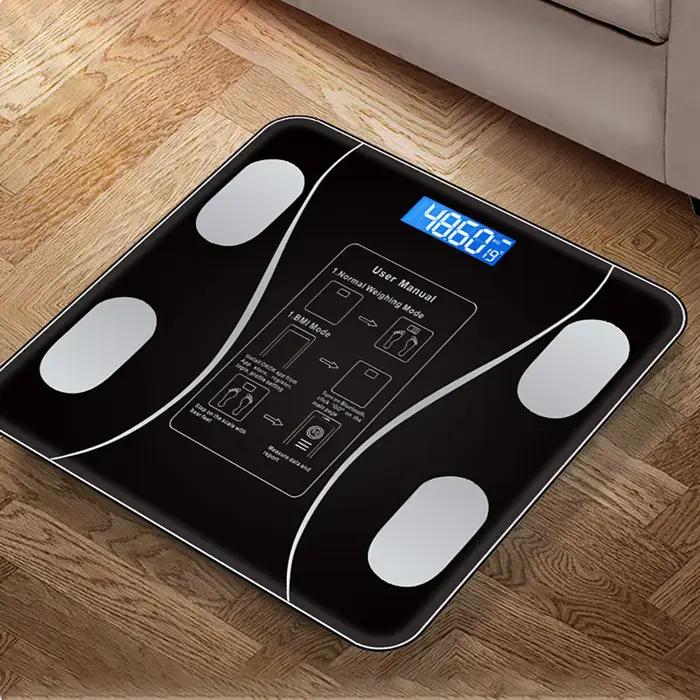 Balance de composition corporelle intelligente sans fil, analyseur de santé numérique avec application smartphone pour suivre masse musculaire graisse corporelle hydratation pour homme femme occasions spéciales