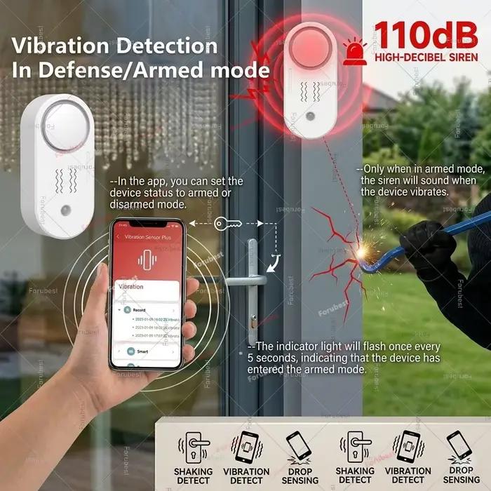 Sirène d'alarme intelligente Zigbee