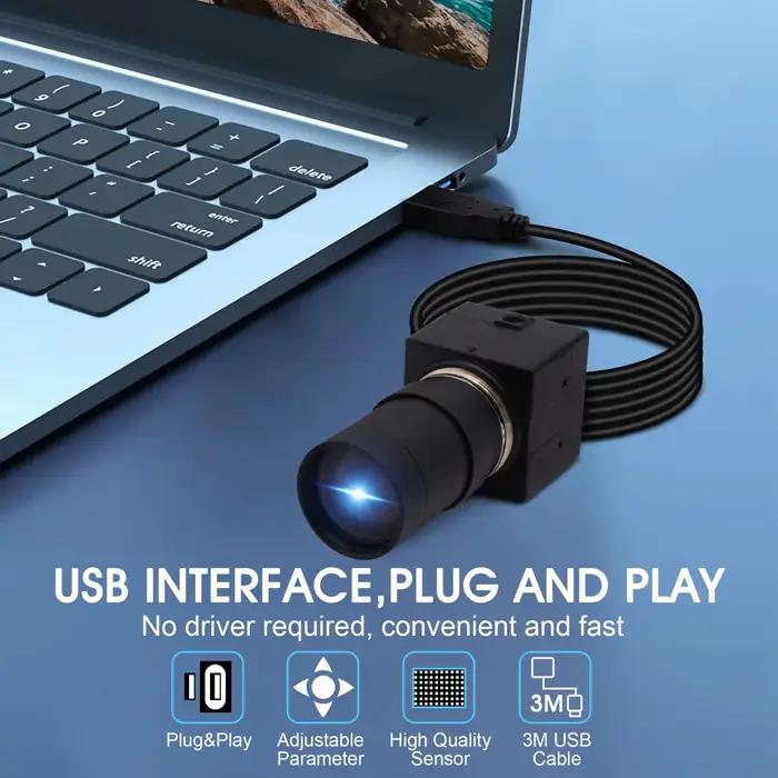 ELP 4K 30fps caméra USB Zoom optique Webcam avec objectif CS Varifocal manuel IMX415 UHD
