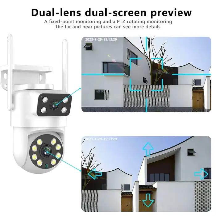 Caméras WIFI 4K 8MP Kit NVR sans fil système de vidéosurveillance HD extérieur caméra IP de sécurité PTZ suivi automatique Vision nocturne CCTV