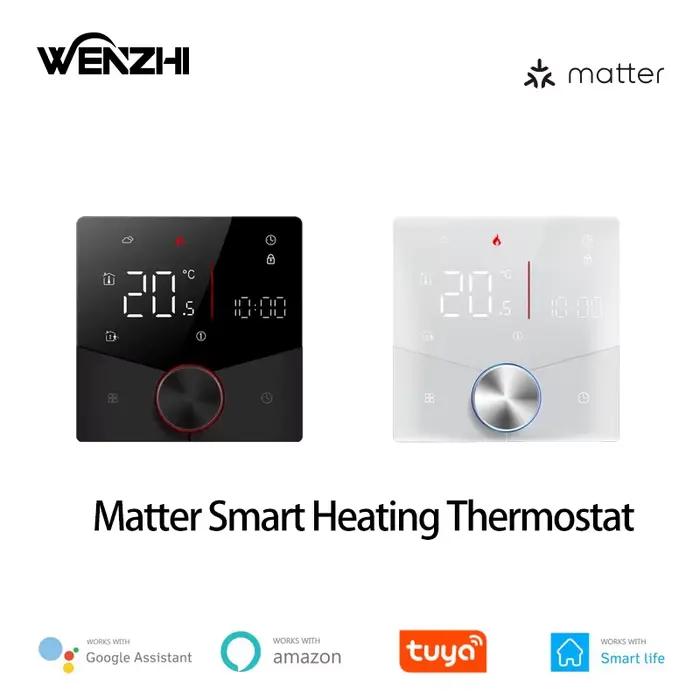 Thermostat de Chauffage Sol Chaud Matter Blanc pour Propriétaires Cherchant Un Contrôle Thermique Précis et Économique Occasions Spéciales Foyer Chaleureux