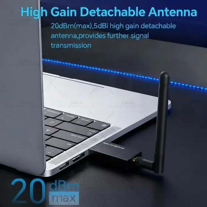 Zigbee 3.0 USB Dongle avec antenne maison intelligente sans fil universel