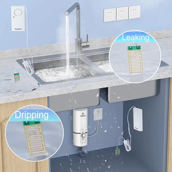 Détecteur de fuite d'eau Topvico 1/2/3/5 pièces pour sous-sols domestiques