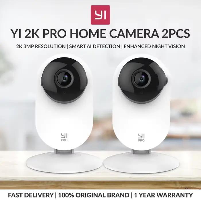 YI Pro Kits 2K caméra de sécurité à domicile Wi-Fi IP système de Surveillance intelligent avec Visio