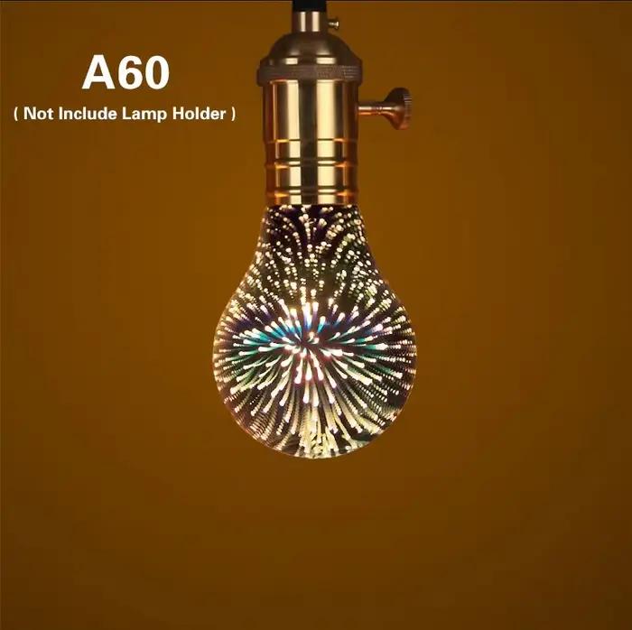 Ampoule G125 G80 E27, lumière de nuit, effet de feux d'artifice, lampe de table, ampoule décorative,