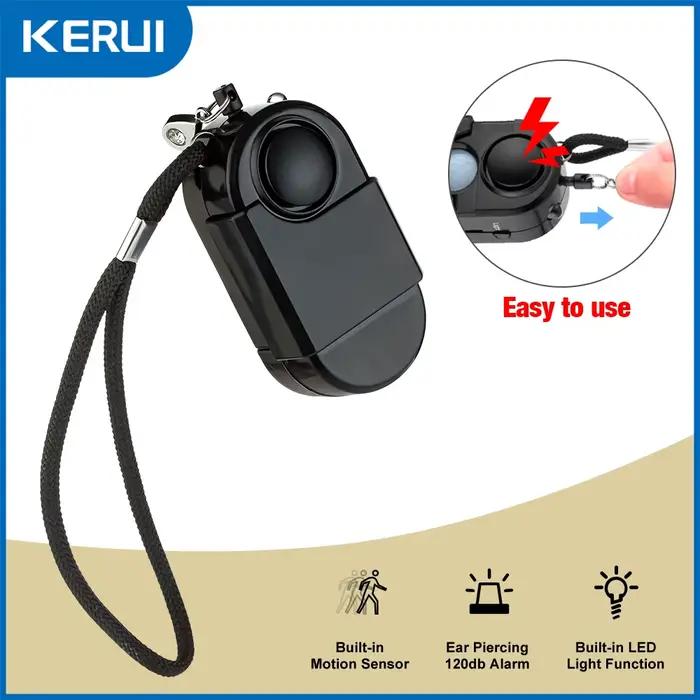 KERUI 1/2/5 pièces Mini détecteur de mouvement Portable alarme 120DB sirène SOS lumière LED sécurité pour voyage maison