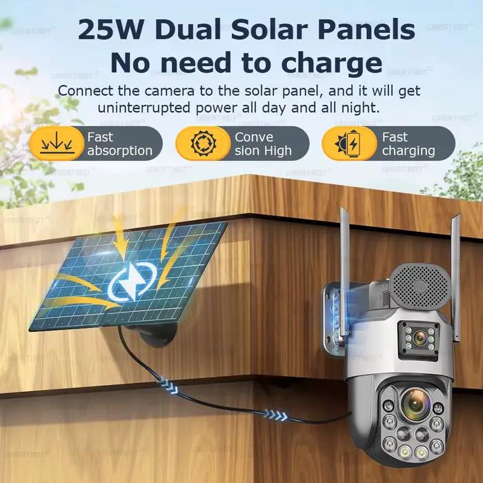 Caméras solaires d'enregistrement 24/7 AOV avec zoom optique 60X