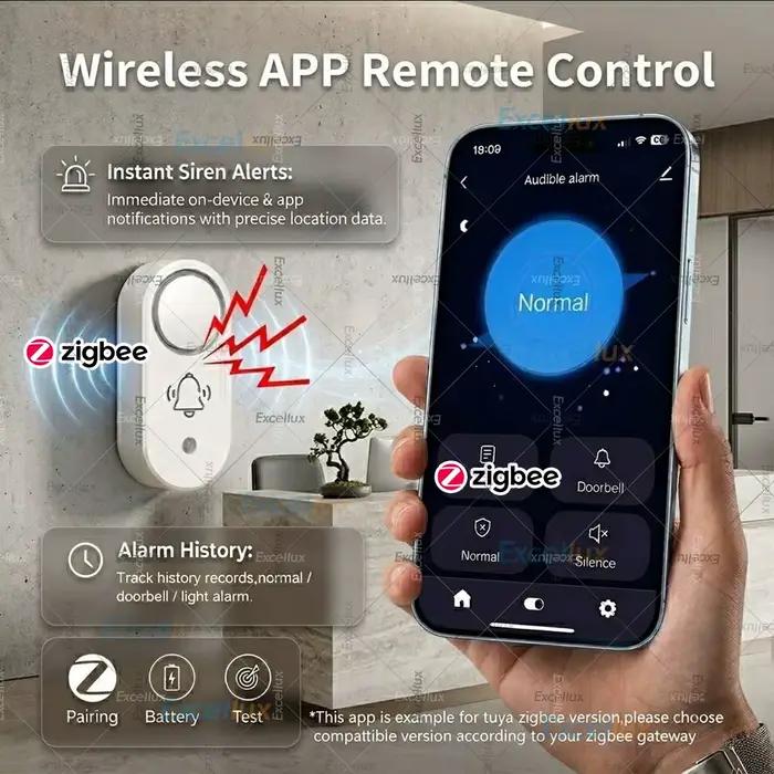 Alarme sirène Zigbee 3.0