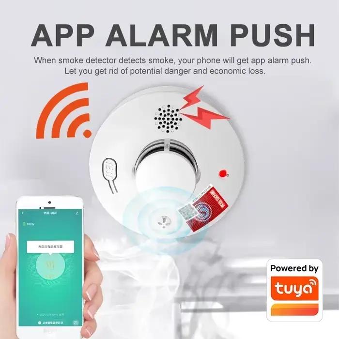 Tuya WiFi Zigbee détecteur de fumée Protection incendie