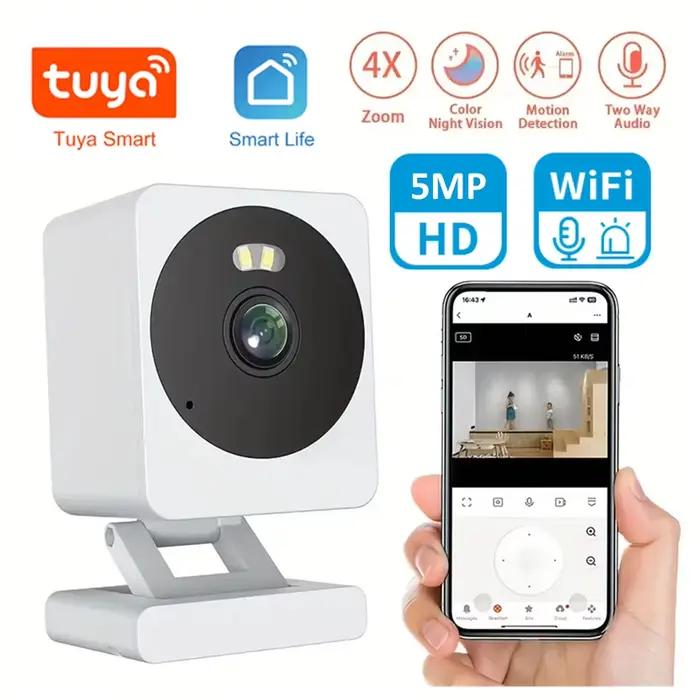 Tuya Smart Life WiFi caméra 5MP HD 1080P détection de mouvement couleur Vision nocturne caméra de Su