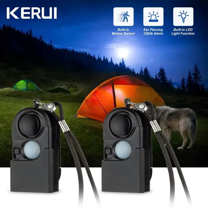 KERUI 1/2/5 pièces Mini détecteur de mouvement Portable alarme 120DB sirène SOS lumière LED sécurité pour voyage maison