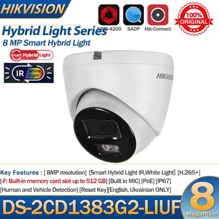 Hikvision 8MP caméra IP DS-2CD1383G2-LIUF 4K lumière hybride intelligente IR