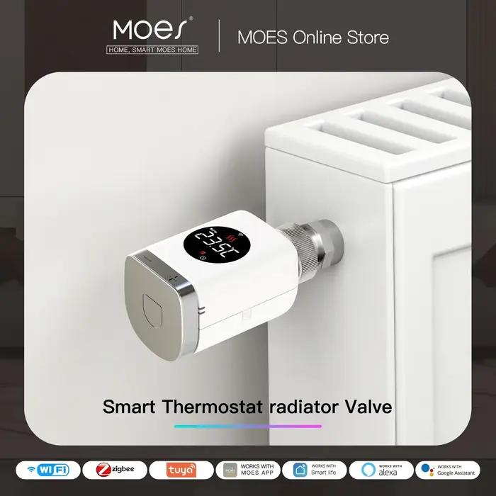 MOES – vanne de radiateur thermostatique intelligente Wifi/Zigbee