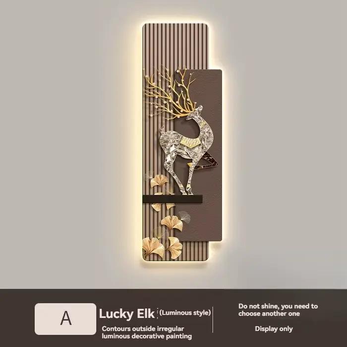 Entrée de luxe légère, lumières Led, peintures décoratives, décoration de maison, attirant la riches