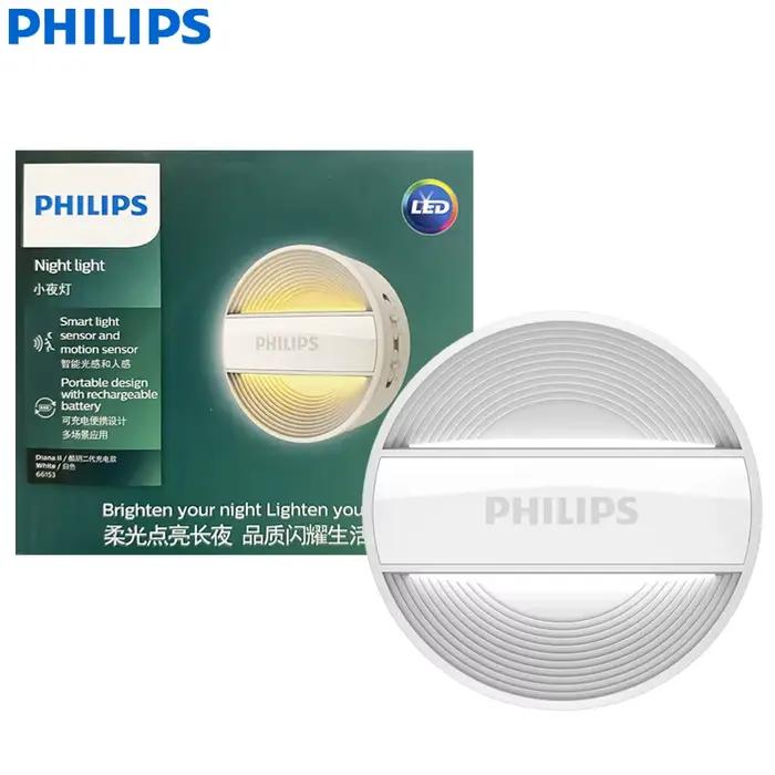 Veilleuse Philips MyLiving DIANAII Lumières Intérieures avec Capteur de Mouvement et Lumière Réconfortante pour Chambre Occasions Spéciales