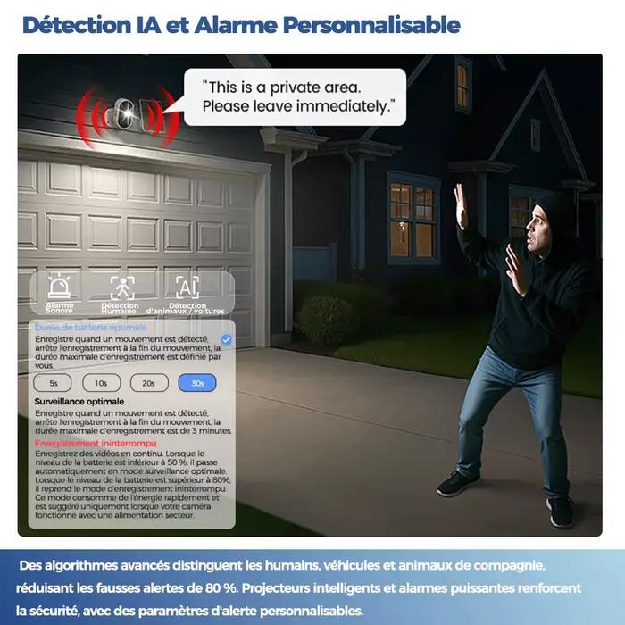 Caméra de surveillance solaire extérieure ALEVIO 2.5K