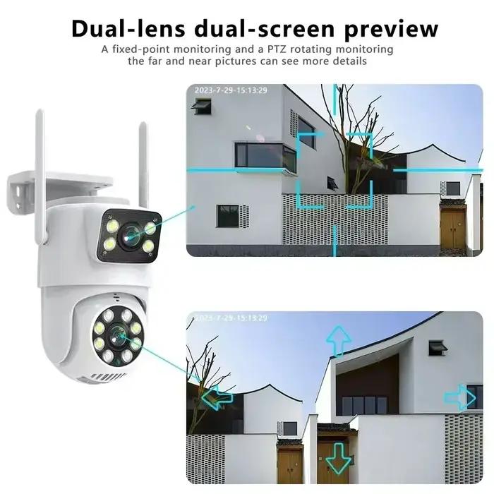Caméra WIFI Tuya 5K 10MP à double objectif