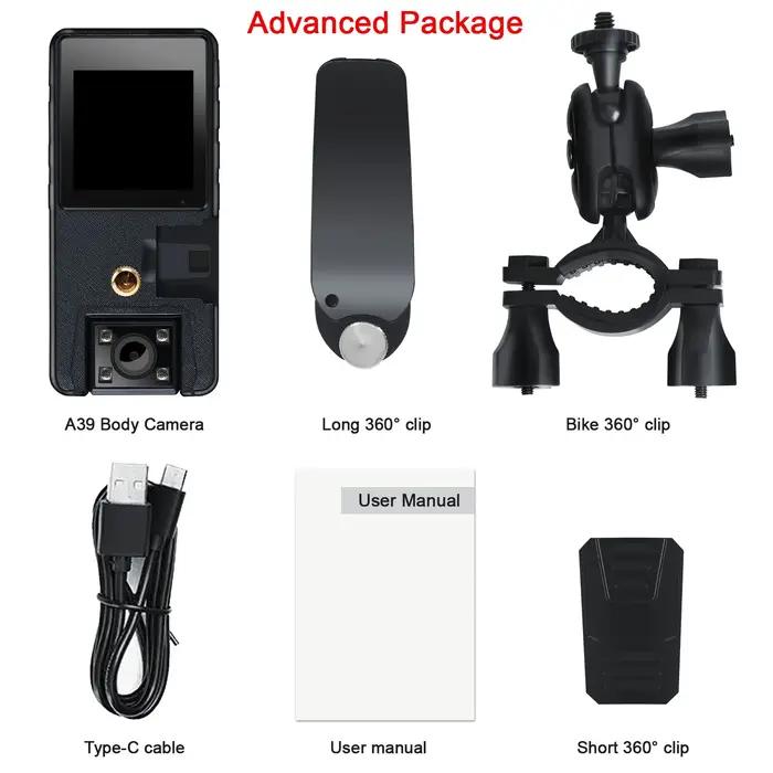 Mini Caméra Vandlion A39 Full 1080P HD avec Batterie 3000mAh pour Vidéos et Photos en Haute Définition Occasions Sportives et Voyages
