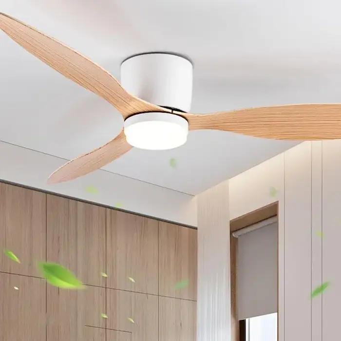 Ventilateur de plafond LED moderne sans lumières moteur à courant continu 6 vitesses ventilateurs de