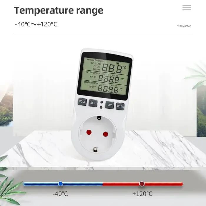 Minuterie prise Thermostat régulateur de température numérique EU/AU/US/FR/UK