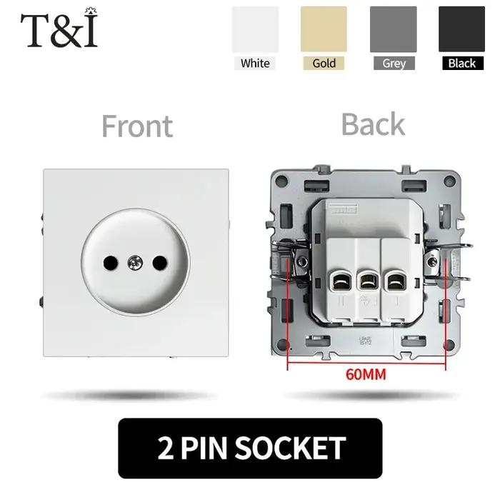 Prise Schuko MORDIO avec Ports USB et Type-C Prise Murale Encastrée 16A 250V Blanc Mise à la Terre Norme Européenne Pour Allemagne Pologne