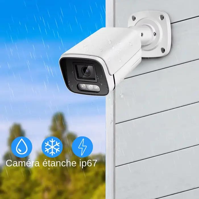 4K 8MP ip camera video surveillance extérieure POE avec codec H.265 et protocole Onvif système infrarouge