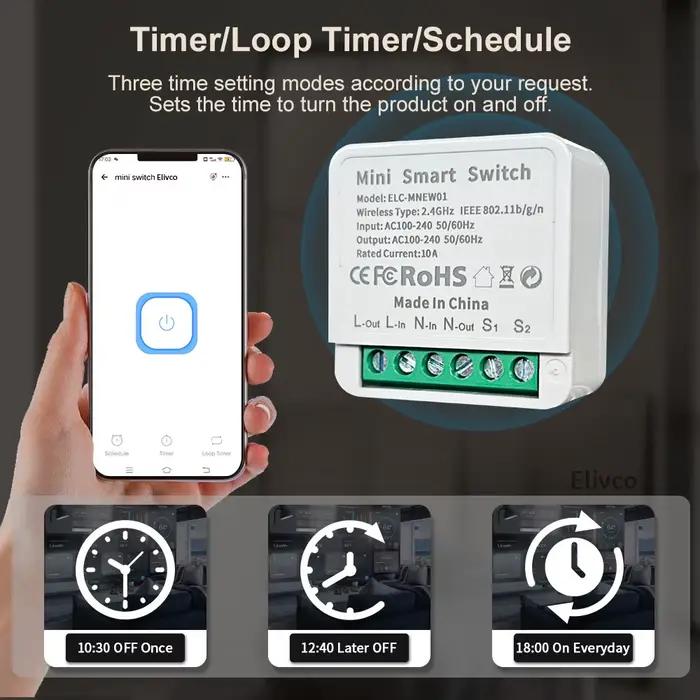 EWelink Wifi Module de commutation intelligent 2 voies bricolage commutateurs de lumière Mini relais disjoncteur minuterie Support Alexa Alice Google Home Assistant
