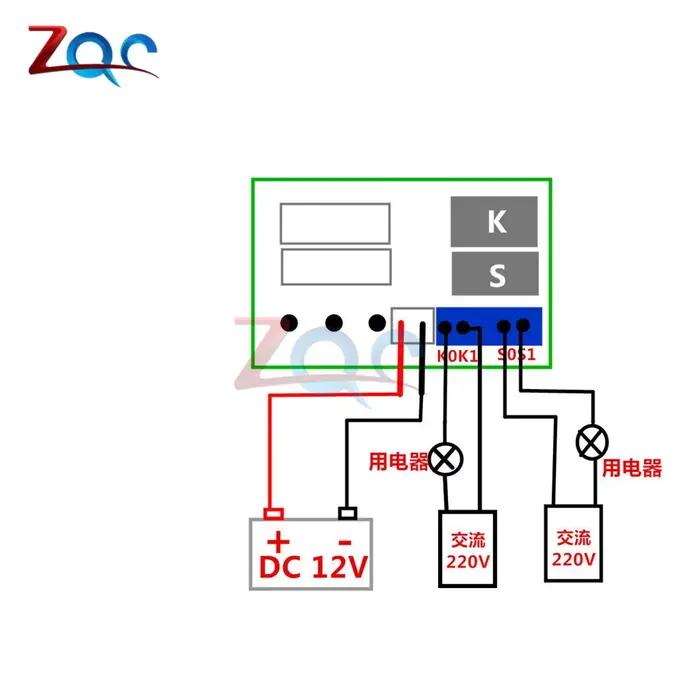 Thermostat à double affichage numérique LED DC 12V