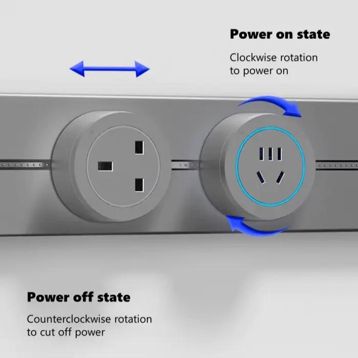 Prises sur rail régulières UK US EU FR RUS BR AU IT IL adaptateurs USB prise murale romantique aluminium diversité types de prises installation facile choix de couleurs