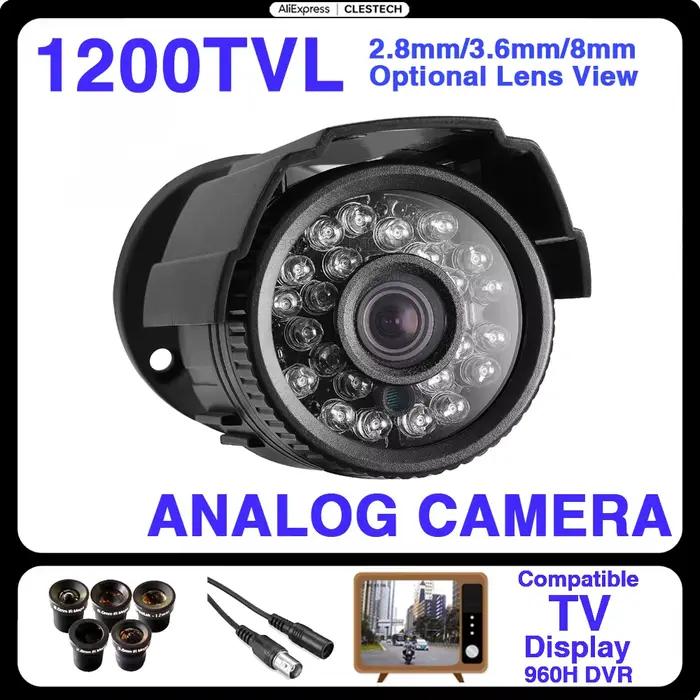 1200TVL HD CVBS caméra de vidéosurveillance analogique Compatible TV Mini extérieur IP66 étanche ave