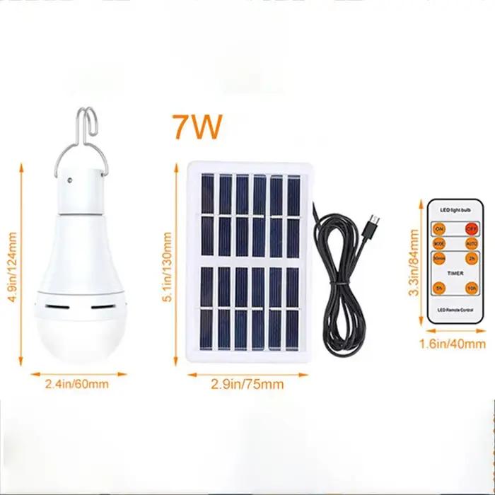 9/7W ampoule à énergie solaire lampe étanche lumière