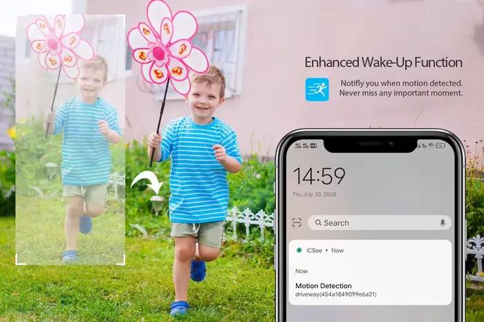 Caméra espion IP intelligente Icsee 5Mp pour la maison