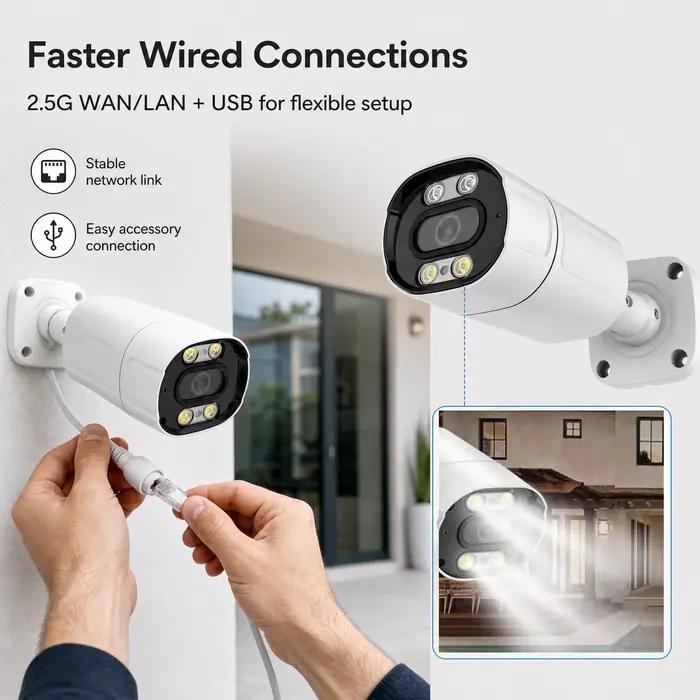 Caméra de surveillance extérieure IP WiFi 4K 8MP 5MP 1080P