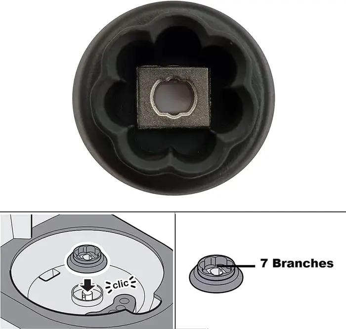 2X Accouplement d'arbre de guidage pour Monsieur Cuisine Plus SKMK 1200 C3/D4/E5