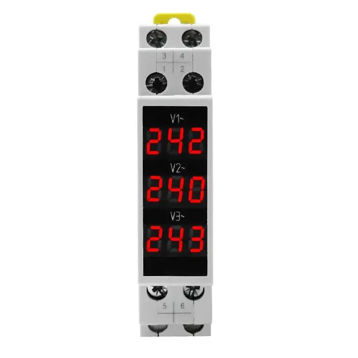 Voltmètre triphasé LED