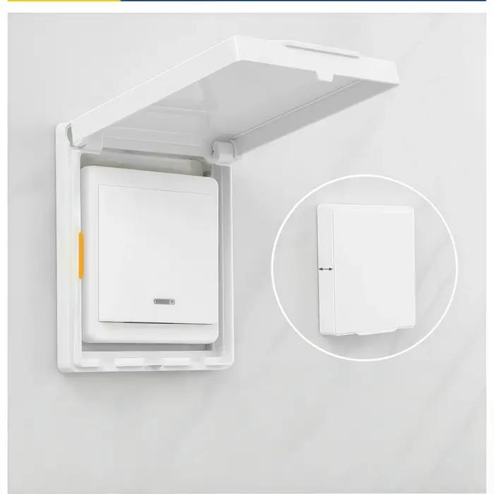 Boîte étanche autocollante de type 86 pour prise murale, couvercle de protection pour interrupteur mural, boîte anti-éclaboussures pour prise électrique