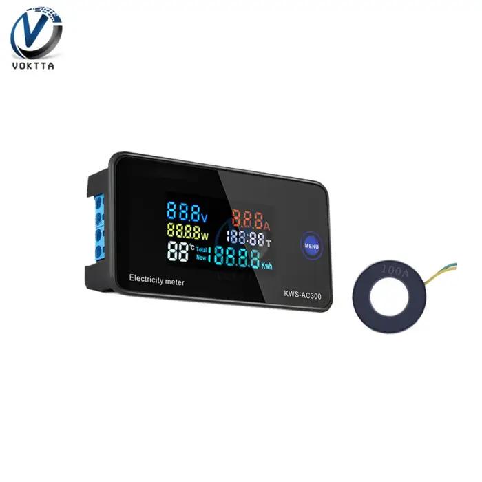 Wattmètre de panneau numérique LCD, compteur d'énergie, voltmètre de tension, ampèremètre de courant