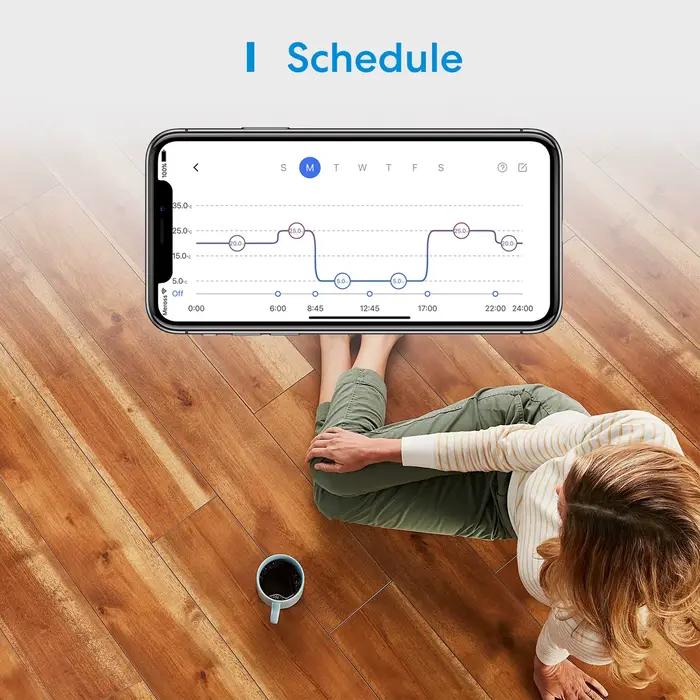 Thermostat WiFi intelligent Meross pour système de chauffage électrique par le sol
