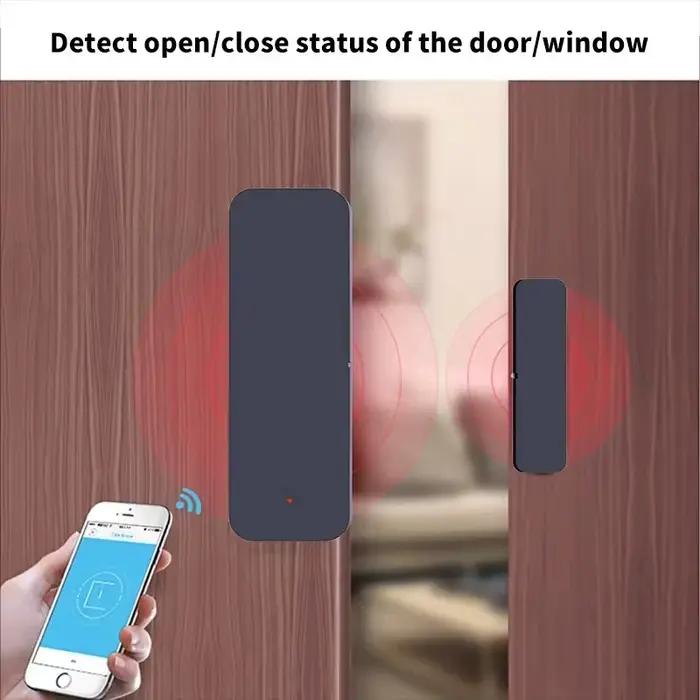 Zigbee Wifi porte fenêtre capteur d'entrée sécurité antivol alarme magnétique vie intelligente Compatible avec Alexa Google Home Tuya