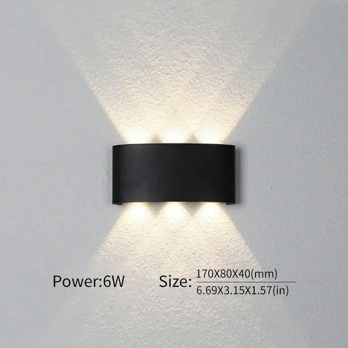 6W mur LED lumière extérieure étanche jardin clôture intérieure mode applique pour chambre chevet salon escaliers