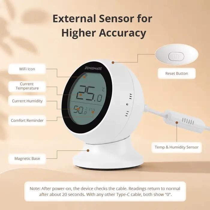 Thermostat WiFi IR avec capteur T&H intelligent pour climatiseur compatible HomeKit Google Home occasions spéciales à offrir