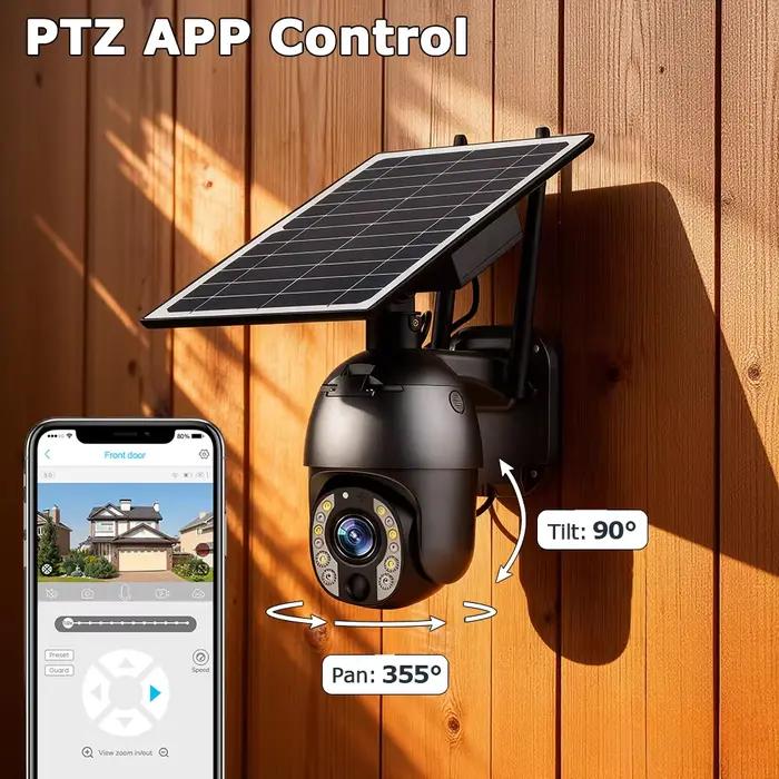 Caméra de surveillance solaire extérieure 4G SIM avec zoom optique 50X