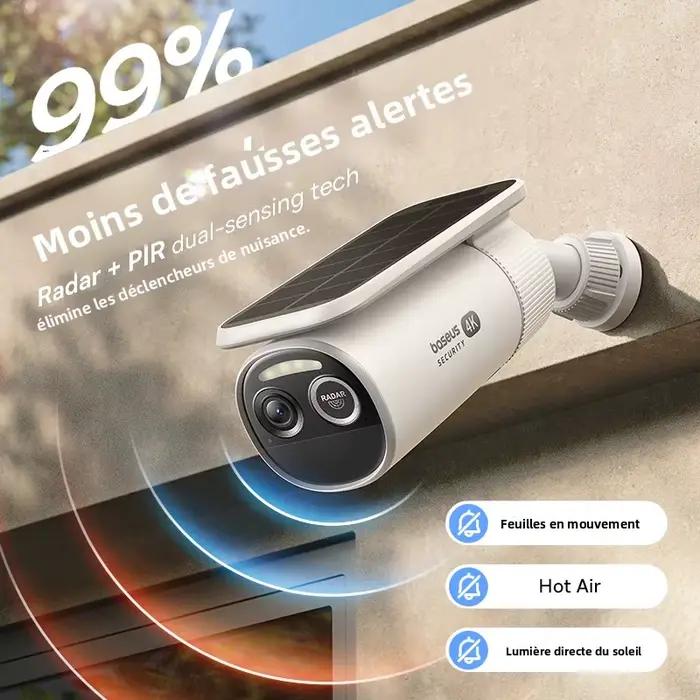 Baseus sécurité S2 caméra extérieure 4K clarté solaire sans fil Wifi