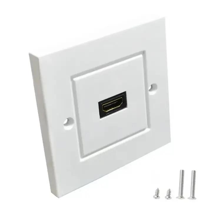 Panneau de prise HDMI haute définition pour télévision numérique et systèmes multimédias modernes avec support 4K 60Hz et pivot à 180/90 degrés