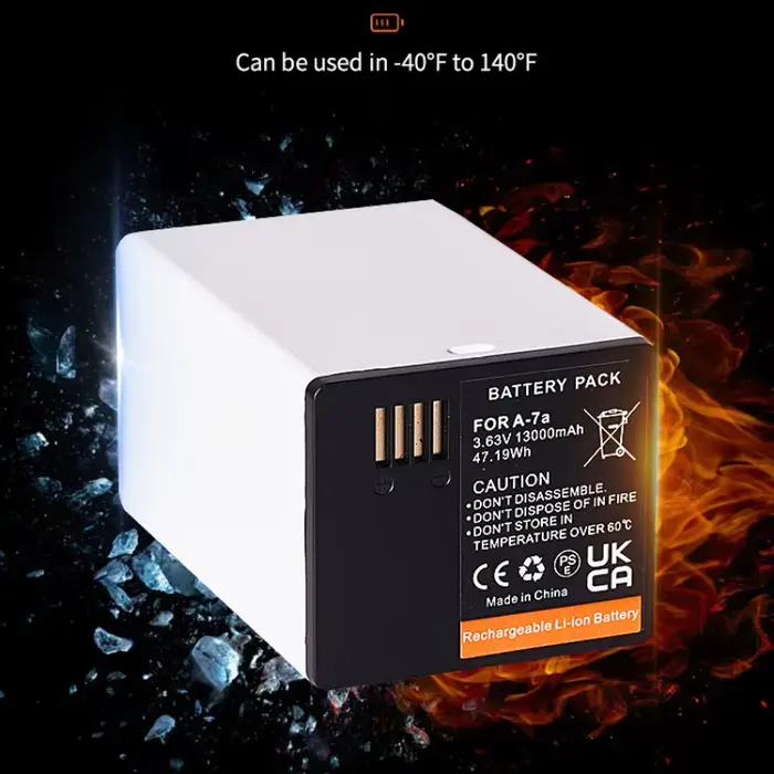 Batterie 3.63V 13000mAh pour Arlo A-7a Pro 3 XL Pro 4 XL, caméra de surveillance, projecteur, batterie Rechargeable