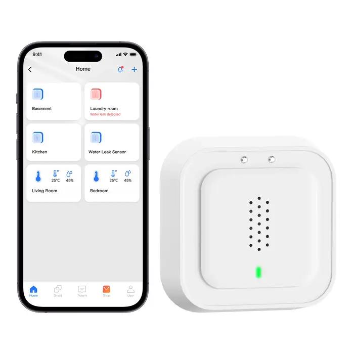 Meross Homekit capteur de fuite d'eau intelligent avec système d'alarme contrôle par application détecteur
